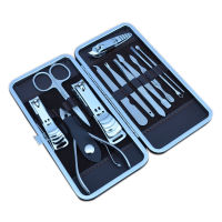 12 Pcs Manicure Pedicure Set With Case Nails Clipper Kit Stainless Steel Travel Home Nail Care Tools SOYW889