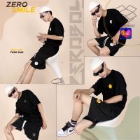 เสื้อยืดผู้ชายเท่ๆ เสื้อยืดผู้ชายวัยรุ่น ZEROBOY - Zero Smile เสื้อยืดโอเวอร์ไซต์ สีดำสุดเท่ พร้อมส่ง 3 แบบ เสื้อยืดผู้ชายเกาหลี