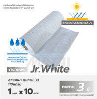 พลาสติกคลุมแปลงรุ่นสะท้อนแสงสีขาว 33บาท/ตรม. รุ่น Jr. 1x10m ใช้สำหรับโรงเรือนในการสะท้อนแสงเพื่อผลเมลอน/พืชผลเกษตรอื่นๆ  Reflective ground covers