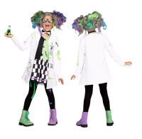 ? Popular Clothing Theme Store~ Girls Halloween Stage Performance Costume Cos Frankenstein Suit Crazy Scientist Business Wear Kindergarten