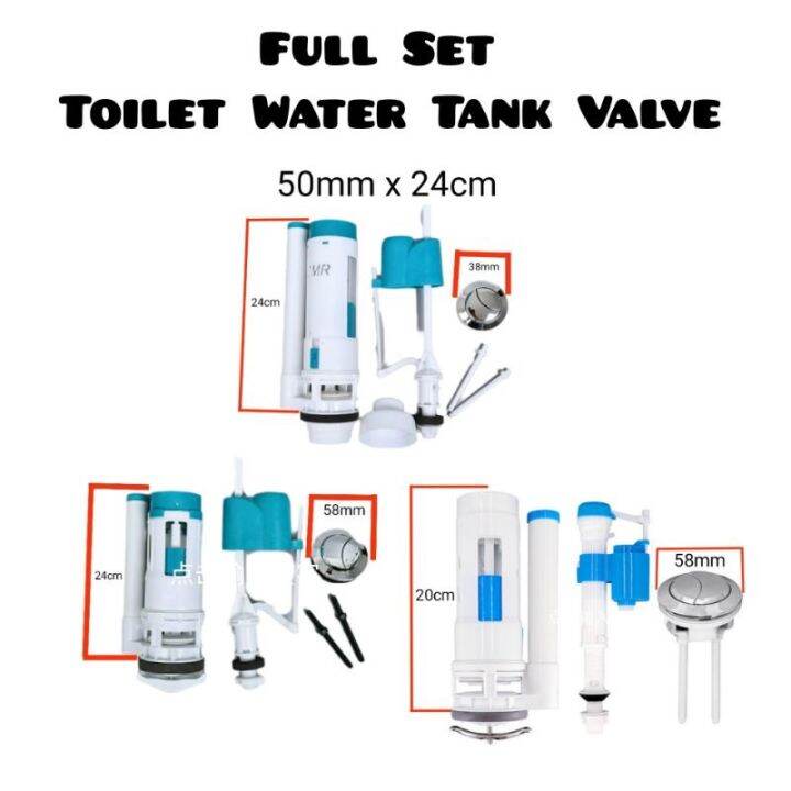 xLdnIGQD 50MM Full Set Toilet Water Tank Valve Toilet Water Tank Flush
