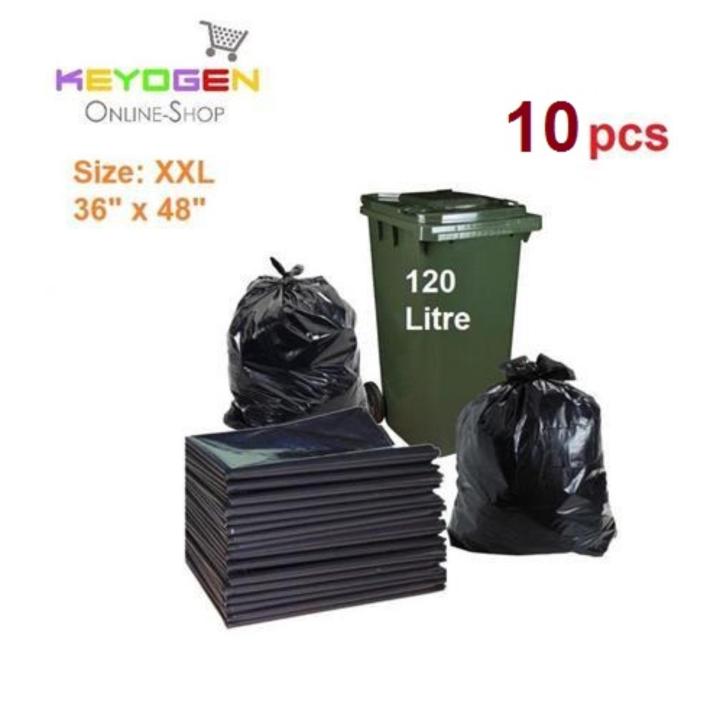 (READY STOCK) 8pcs keyogen garbage bag for 120 Litre Dustbin / Waste ...