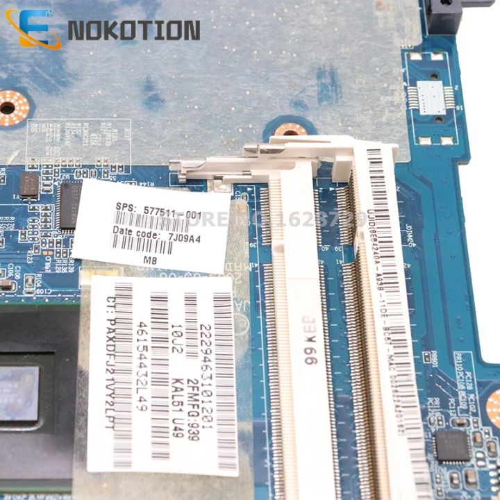 nokotion-สำหรับ-hp-compaq-cq40แล็ปท็อปเมนบอร์ด-gl40-ddr2-la-4101p-494035-001หลัก-b-oard-พร้อม-cpu