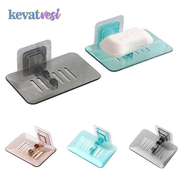 wall-hanging-drain-soap-box-bathroom-soap-holder-tray-transparent-sponge-soap-dish-storage-plate-bathroom-accessories-organizer