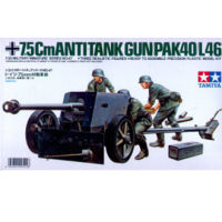 พลาสติก โมเดล ประกอบ TAMIYA สเกล 1/35 Pak 40/L46 7.5cm Anti-Tank Gun (35047)