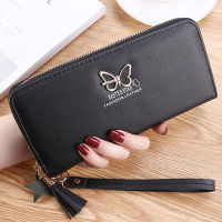 Long Wallet Women Fashion Womens Large Capacity Clutch Bag New Butterfly Zipper Phone Money Bag Girl PU Leather Card Coin Purse