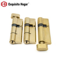 Gold Double Single Open Cylinder Hardware Indoor 80/85/90/95/100/105/110mm Lock Door Cylinder Brass Lock Extended 3pcs key