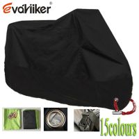 190T Black Motorcycle Cover M L XL XXL XXXL XXXXL Outdoor UV Protector Waterproof Rain Dustproof Cover Anti theft with Lock Hole