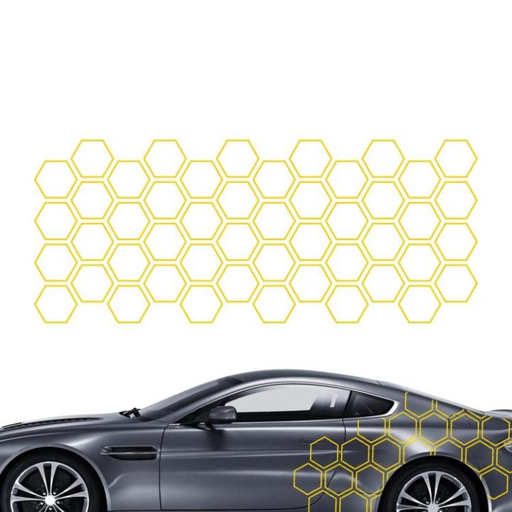 honeycomb-car-stickers-car-door-side-decals-stickers-decoration-geometric-pattern-cute-bees-sticker-scratch-hiddens-self-adhesive-decal-50-200cm-19-68-78-74in-normal