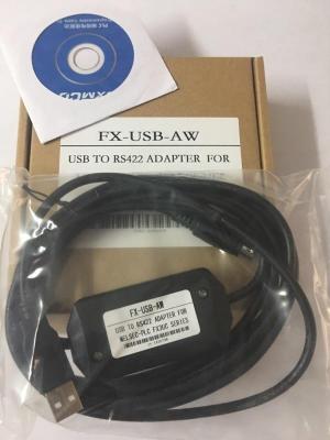 สายเคเบิลการเขียนโปรแกรม PLC ของ Mitsubishi FX3U Series FX-USB-AW พร้อมสายดาวน์โหลด Sanling PLC CD-ROM ไดรฟ์