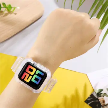 Women Luxury Band For Apple Watch Ultra 49 44 42 40 38 41 45mm Resin Lady  Bracelet For Iwatch 8 7/6/se/5/4/3/2 Transparent Strap