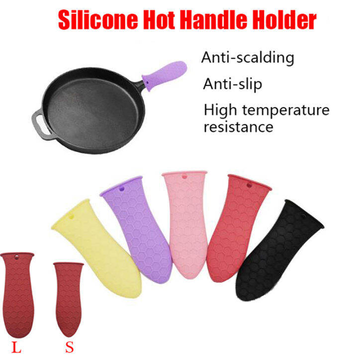 Cast Iron Skillet Handle Cover Silicone Hot Handle Holder Pot Sleeve  Potholder