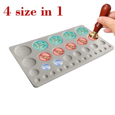 Multi size in one silicone pad Wax Seal Stamp Mold Silicone Pad Mat Wax Sealing Mat Auxiliary Tool