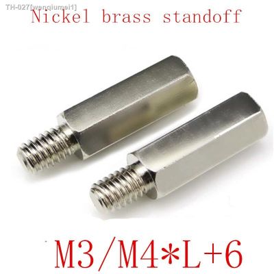 ♣ 20PCS/10PCS m3 M4 Male to Female nickel Brass Standoff Spacer M3 Hexagonal Stud Spacer Pillars