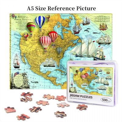 North America Wooden Jigsaw Puzzle 500 Pieces Educational Toy Painting Art Decor Decompression toys 500pcs