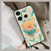 New Arrival TPU Phone Case For infinix Smart7 HD Fashion Design Kickstand drift sand foothold Durable glisten Cute