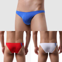 Factory Direct Sales Mens Breifs Color Matching Large Size Low Waist U Convex Sexy Stretch Sports Underwear Mens Foreign Trade Wholesale