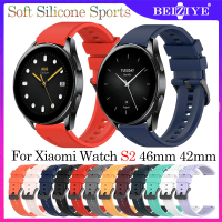 beiziye ของแท้ สายซิลิโคน For Xiaomi Watch S2 สายนาฬิกาสำรอง สาย for Xiaomi Watch S2 นาฬิกาอัจฉริยะ 46mm 42mm สร้อยข้อมือสายรัดข้