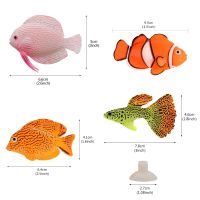 Artificial Aquarium Fish Decorations Silicone Simulation Moving Floating Realistic Fish Vivid Colors Fish Tank Ornaments