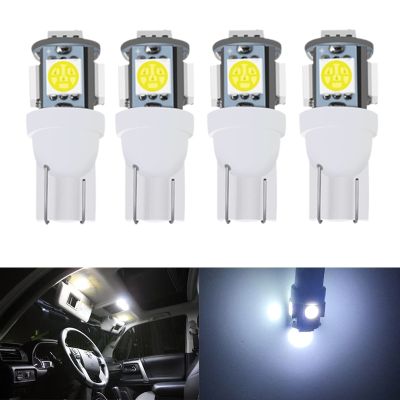 【CW】4x T10 W5W 5W5 LED Signal Bulb Car Interior Dome Door Maps Reading Light 12V 7000K White Auto Trunk License Plate Lamps Red Blue