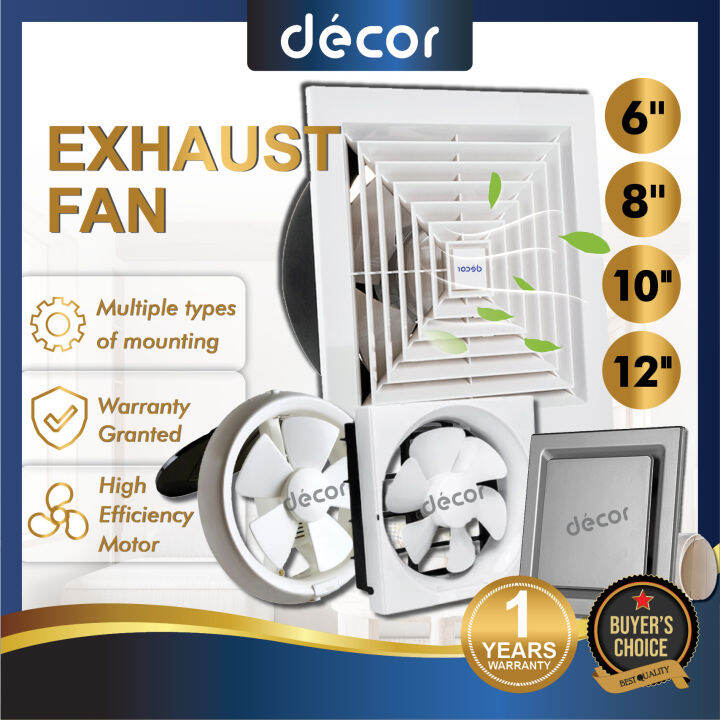 Exhaust Fan 6" / 8" / 10" / 12" Wall Exhaust Fan Ceiling Exhaust Fan