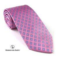 Giorgio Del Sarto Pink Necktie Fabric Texture เนคไทสีชมพูมีเท็กเจอร์