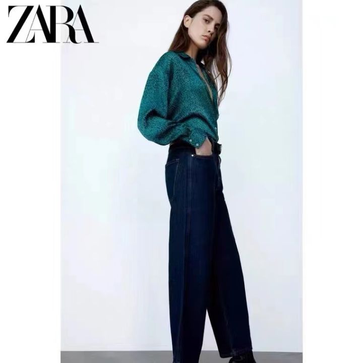 zara-ฤดูใบไม้ร่วงและฤดูหนาว-ใหม่-เสื้อผ้าผู้หญิง-พิมพ์ลาย-ผ้าไหมซาติน-เสื้อเชิ้ตแขนยาว-x1