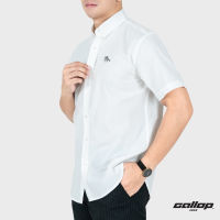 GALLOP : OXFORD CASUAL SHIRT เสื้อเชิ๊ตแขนสั้น รุ่น GW9031 สี Super White - ขาว / ราคาปกติ 1,490.-