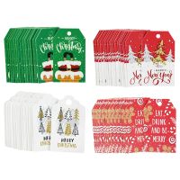 [Decwork]100Pcs Merry Christmas New Year Gift Card Labels Paper Snowflake Christmas Tree Tags For Xmas Decorations DIY Handmade Present