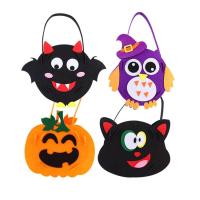 Halloween Baskets with Handle Eerie Cartoon Candy Basket for DIY Parent-Child Interaction Halloween Bucket for Kindergarten Play Parent-Kid Party Crafts Party boosted