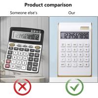 Mini Calculator Durable Compact Size Scientific Calculator 12 Digits Solar Battery Basic Office Calculator Office Supply Calculators
