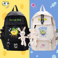 SpongeBobs SquarePant-S โรงเรียนประถมการ์ตูน Schoolbags 3rd ถึง6th เกรดโรงเรียนมัธยมความจุขนาดใหญ่กระเป๋าเป้สะพายหลังเดินทางที่มีน้ำหนักเบา