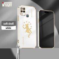 VRQR เคสมือถือชุบโลหะสำหรับ Infinix Hot 10S 10T 10S NFC คสรูปแบบโป๊กเกอร์ฟรีสายคล้อง