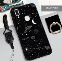 คลุมทั้งหมดเคสโทรศัพท์เคสสำหรับ VIVO แบบนุ่ม Y95ฝามีที่ถือวงแหวนโทรศัพท์2022ป้องกันการตกป้องกันรอยขีดข่วนและเชือก