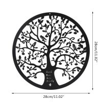 Y1QB ต้นไม้แห่งชีวิตโลหะตกแต่งผนังศิลปะ11นิ้วแขวนผนังประติมากรรมเข้าสู่ระบบสำหรับบ้าน