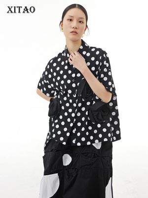 XITAO Blouse  Dot Women Loose Shirt Top