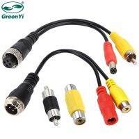 【hot】☈☂☎  GreenYi 4Pin Aviation Male/Female to AV/Female Multiple Cable Plug Converter Car Rear