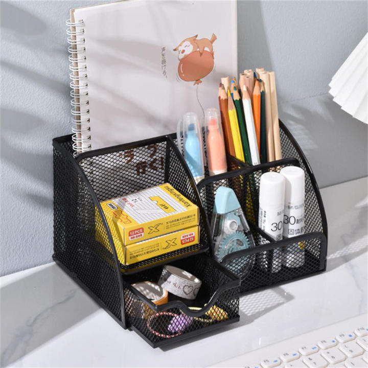 clips-box-for-office-use-school-stationery-storage-rack-metal-mesh-storage-holder-office-desk-organizer-square-container-organizer