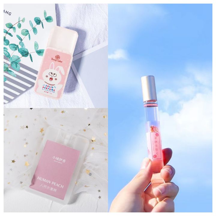 Peach Baby Girl】Scents in Fashion-Inspired Roll On Perfume+Portable Natural  Solid Balm Perfume+Card Shape Mini Sprayer Refillable Portable Pocket  Perfume Natural Perfumes Long Lasting Fragrance For Men&Women Travel Size