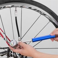 Bike Pump with Pressure Gauge Portable Bicycle Pump Mini Hand Pump Multi-Functional Cycling Air Pump Ball Toy Tire Inflator