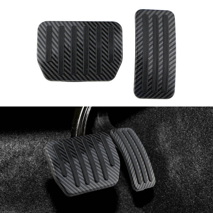 Carbon Fiber Car Accelerator Gas Brake Pedal Cover Pad Pedals for Tesla