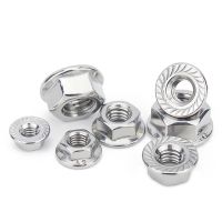 5PCS Reverse Thread Flange Nut A2 Stainless Steel M5 M6 M8 M10 Hex Rotate Left Nuts