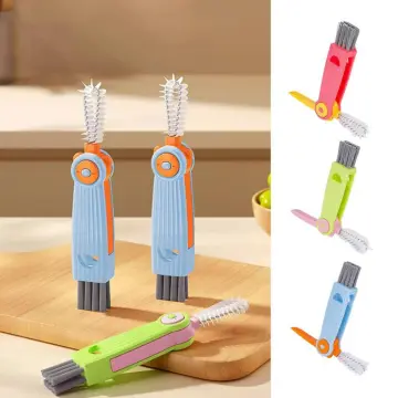 3 In 1 Multifunctional Cleaning Brush Tiny Bottle Cup Lid Brush Straw  Cleaner