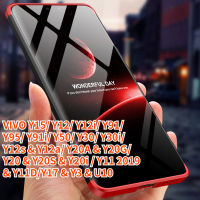 เคส RTY GKK สำหรับ VIVO Y11 Y91i Y11D Y3 Y17 U10 Y15 Y12 Y12i Y91 Y95 Y12a VIVO Y50 VIVO Y30 Y30i VIVO Y20 Y20i Y20A Y20G VIVO Y12s 360องศาป้องกันเต็มรูปแบบ3 In 1เคสโทรศัพท์พลาสติกแข็งบางพิเศษ GKK เคสเคสใส่โทรศัพท์ไฮบริดเกราะ