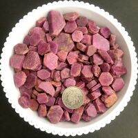 Red corundum rough raw stone slice natural gemstones quartz mineral crystals fish tank decoration