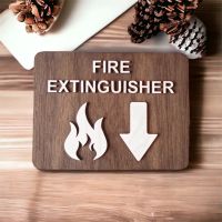 [FudFudAR] ฝุด-ฝุด-อะ ป้าย Fire Extinguisher ป้ายถังดับเพลิง งานไม้สนประสาน งานนูน 3D ป้ายออฟฟิศ ป้ายโรงงาน ป้ายร้าน Office Sign Factory Sign Notice