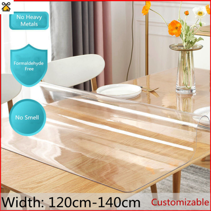 Cutom-Cut Make-up Table protector, Vanity Wood Table Protector,  Personalized Clear PVC Table Mat Plastic Table Cover, Table Pad, Easy Clean