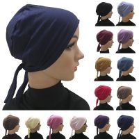 【YF】 Solid Color Cotton Under Scarf Inner Hijab Hat Women Muslim Bandana Ninja Beanie Hijabs Bonnet Arab Hats Bandage Cap