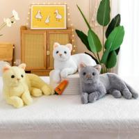 Cat Stuffed Animals Realistic Simulation Cat Plush Doll Toy Kitten 12 inch Plush Cat Stuffed Doll Soft Throw Pillow Decorations Festival Gifts efficient