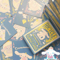 Kawaii Sanrio Cinnamoroll เล่นไพ่การ์ตูนอะนิเมะตัวละครบัตรปิกนิกพรรคเกมกระดาน Solitaire ของขวัญคริสต์มาสของเล่นสาว